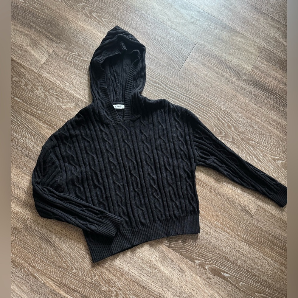 Cloth & Stone Black Cowl Neck Sweater